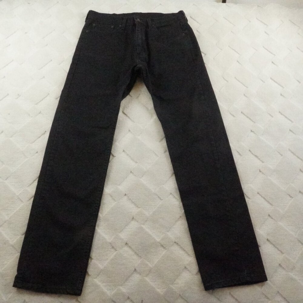 Levi's 505 Classic Straight Leg Jean Mens 33x34 Black Denim